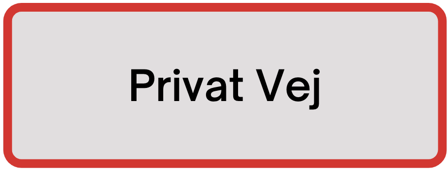 Privat Vej Skilt - Ladestandere til privat fællesvej
